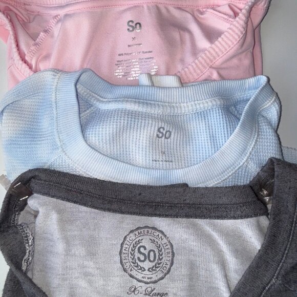 So Long-Sleeve Tops Floral & Tie-Dye & Pink Prints Bundle Womens XL (3-Pack) - Picture 13 of 16